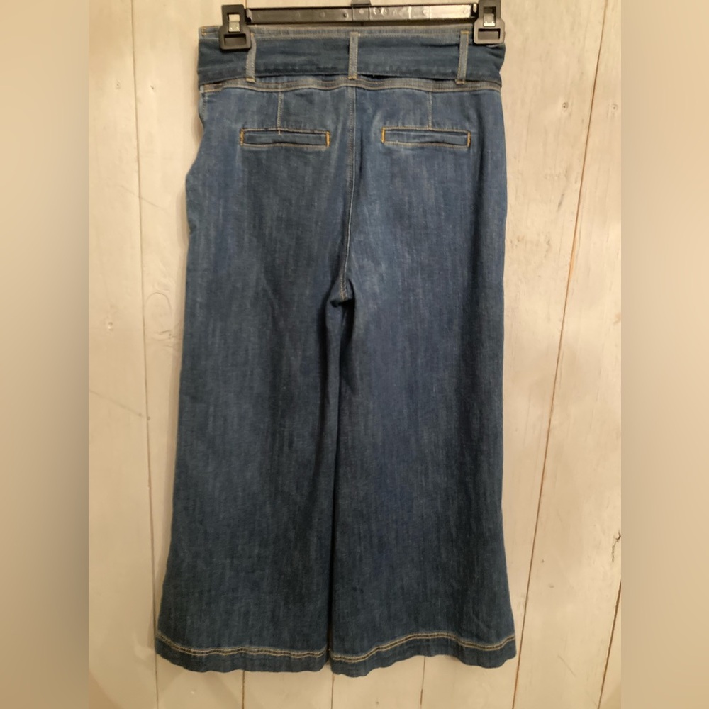 Anthropologie Pilcro Letterpress Jeans 28 Belted High Rise Cropped Wide Leg 140$ - Picture 6 of 8
